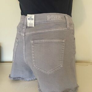 Victoria Secret PINK NWT sz 8 denim grey short